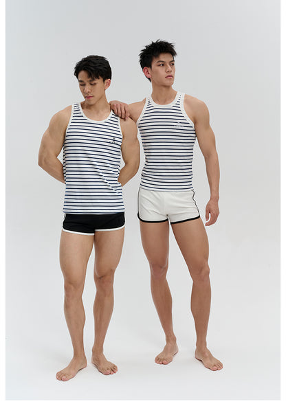 Sports vest with threaded blue stripesAAS-20090