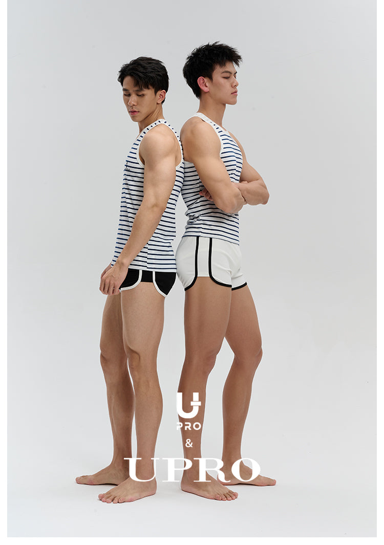 Sports vest with threaded blue stripesAAS-20090