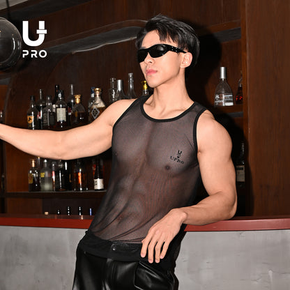 Men's Semi-Sheer Mesh Tank Top UPRO-20092
